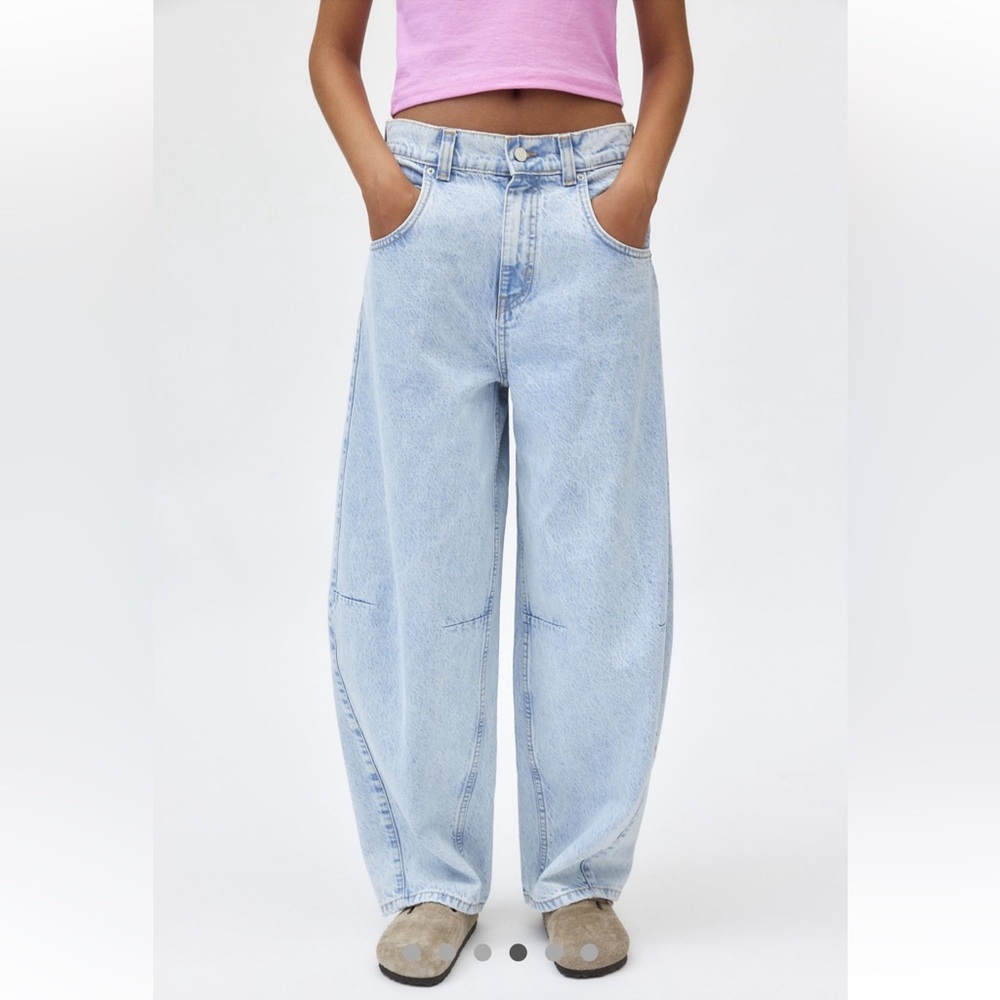 Light Blue Wide-Leg Jeans